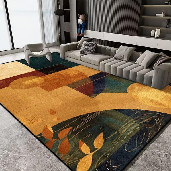 Alfombras Grandes Para SalóN Estilo Europeo DecoracióN Para El Hogar Alfombra De Lujo De Terciopelo Corto Para Dormitorio Alfombra Lavable Para Suelo Alfombra Para SalóN 160*200Cm-image
