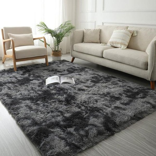 Alfombra Grande Moderna De Pelo Largo Para Sala De Estar, Alfombra Para HabitacióN Infantil, Alfombra Decorativa Peluda Para Dormitorio, Alfombra NóRdica Esponjosa Para Mesita De Noche. 100X160Cm 39X63Inch-image