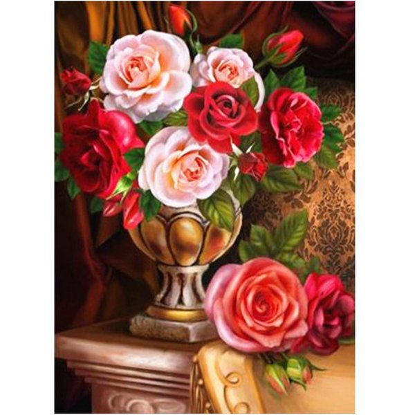 Pintura De Diamantes Rosa Diamante Completo Circular Bordado De Diamantes Imagen De Pintura De Diamantes De PedreríA 20X30CM-image