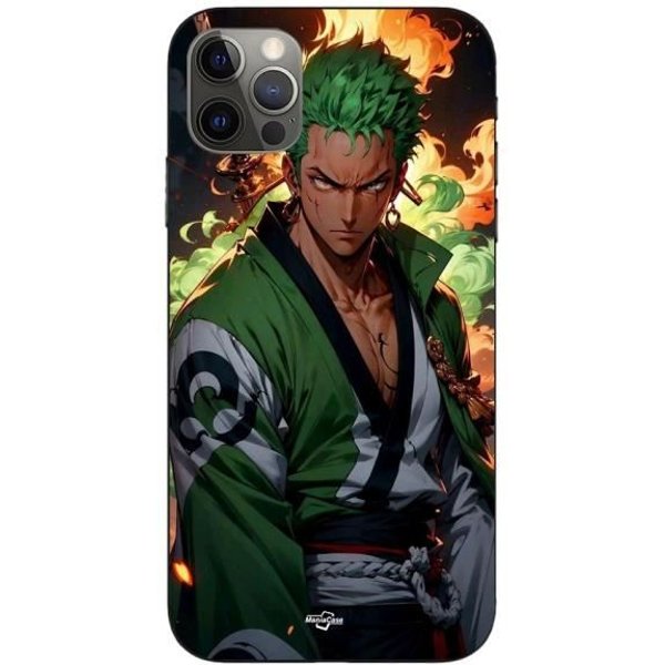 Coque Maniacase Pour Iphone 15 Pro One Piece Zoro Manga Anime 3D Art-image
