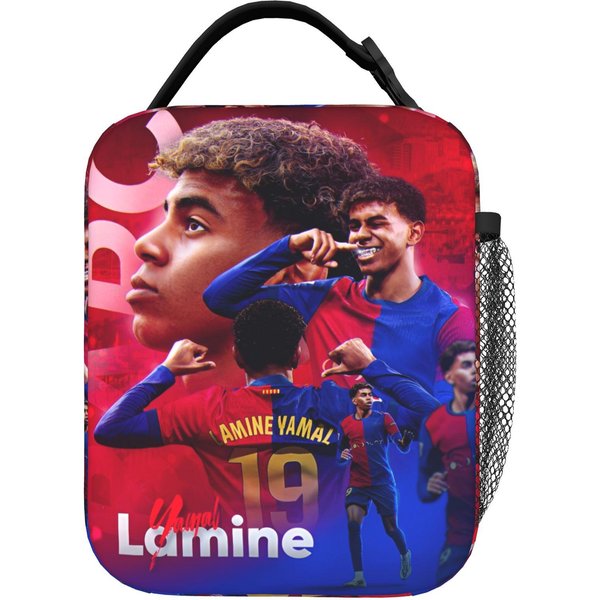 Bolsas De Almuerzo TéRmicas Aisladas De FúTbol Lamine Y-Yamal Bolsa TéRmica Reutilizable PortáTil Bolso Tote Lonchera Playa Exterior Bolsa Bento One Size-image
