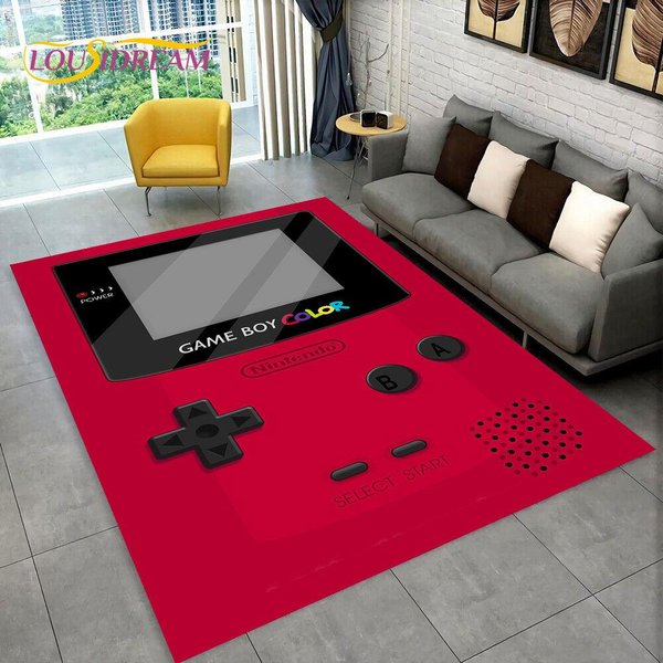Alfombra Retro De Consola De Juegos Game Boy Gba, Alfombra Para El Hogar, Sala De Estar, Dormitorio Infantil, Sofá, Felpudo Decorativo, Alfombra Antideslizante 40X60Cm(15X23In)-image