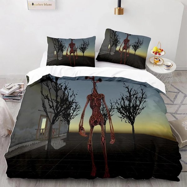PośCiel Siren Head Poszewka Na KołDrę Poszewka Na Poduszkę Rozmiar Twin Queen Dla Dzieci DorosłYch ChłOpcóW DziewcząT Tekstylia Domowe 135X200Cm-2Pcs-image