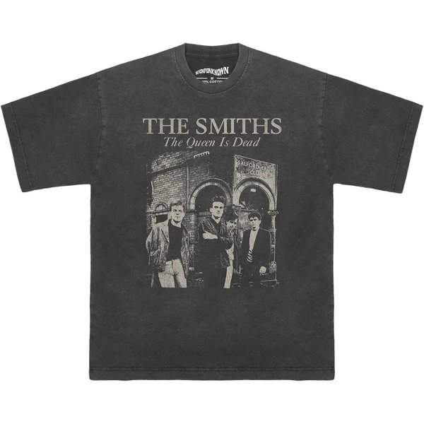 The Smiths The Queen Is Dead Camiseta GráFica De ÁLbum Vintage 90S Rock Indie Oversize Negra Unisex Camiseta Streetwear Xxxl Gray-image