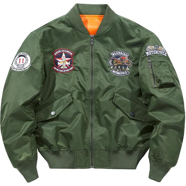 Kurtka Typu Bomber MęSka Na Wiosnę I Jesień, Wojskowy Kombinezon, Haftowana Odzież Baseballowa, MęSki Sportowy PłAszcz, Trend 2XL Black-image