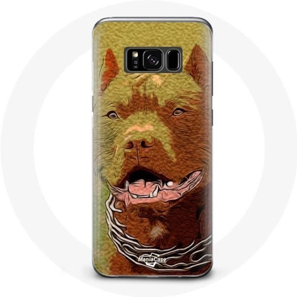 Funda - Samsung - Galaxy S8 Plus - Flexible - Negra - American Pit Bull Terrier-image