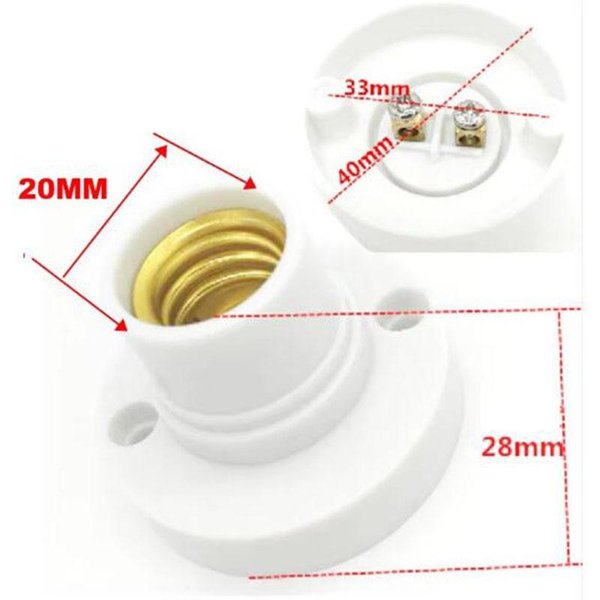 10 SZT E14 Uchwyt Lampy ŻAróWki Podstawa Oprawka NakręTka ŚRubowa Gniazdo ŻAróWki LED E14 Adapter Konwerter Mocowania Lampy 110V 220V BiałY-image