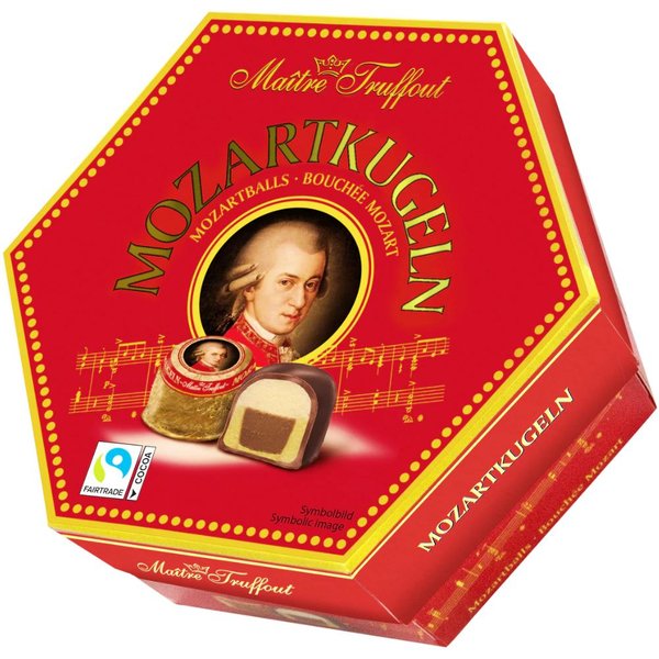 Maitretruffout Mozartkugeln PralinéS De Lujo Con MazapáN Y Avellanas En Delicado Chocolate Con Leche 300 G-image