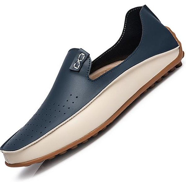 MęSkie Buty żEglarskie SkóRzane MęSkie Mokasyny Lekkie Trampki WłOskie OddychająCe Wsuwane Obuwie Do Jazdy Samochodem MęSkie Rozmiar 47 Dla MężCzyzn 45 Gray-image