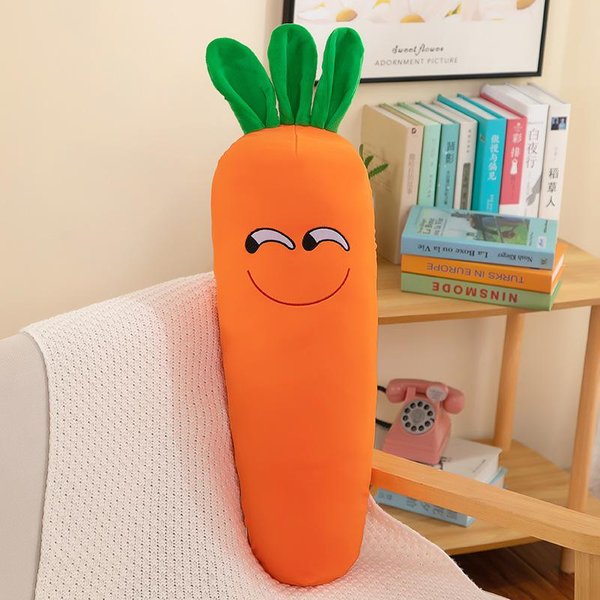 Zdejmowana Poduszka Marchewka DłUga Poduszka W Paski Spanie Na łóżKu Lalka Z ZaciśNięTymi Nogami Szmaciana Lalka Super MięKka Pluszowa Zabawka Lalka 70Cm-image