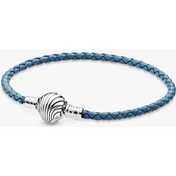 Pulsera De Plata Maciza 925 Con Forma De CorazóN, Cadena Original Con Cierre De Disco Azul Brillante, Pulsera De Cadena De Serpiente, JoyeríA Para Mujer 19Cm Gray-image