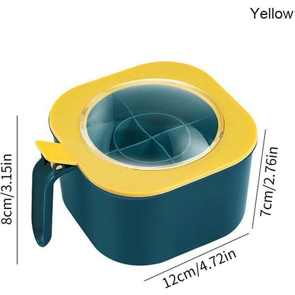 Tarro De Especias, Caja De Condimentos Con Cuchara, Multicompartimento, Sal, Pimienta, Especias, Recipiente Para Condimentos, Tarros, Ollas, Accesorios De Cocina-image