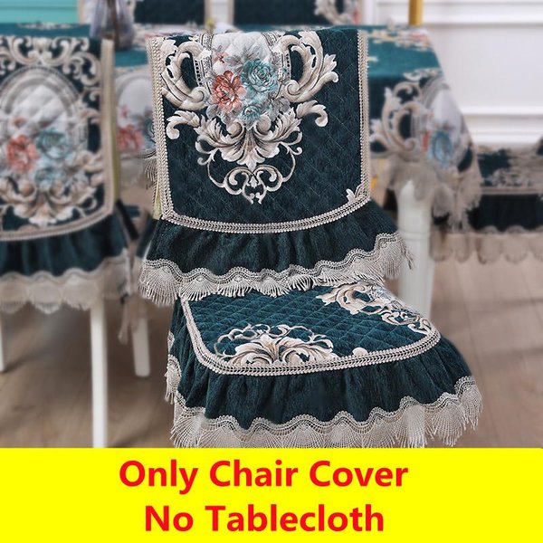Funda De CojíN Para Silla Ligera Europea De Lujo, Mantel, CojíN Para Silla De Comedor, Funda Para Mesa, Funda Para Silla De Licra Para El Hogar, Jacquard Rojo, 1 Uds. 1 Chair Cover 1Pcs-image