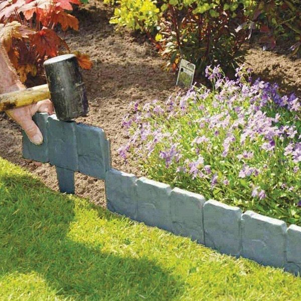 30 Piezas Borde De Paisajismo Borde De PláStico Valla De JardíN CéSped Borde Decorativo-image