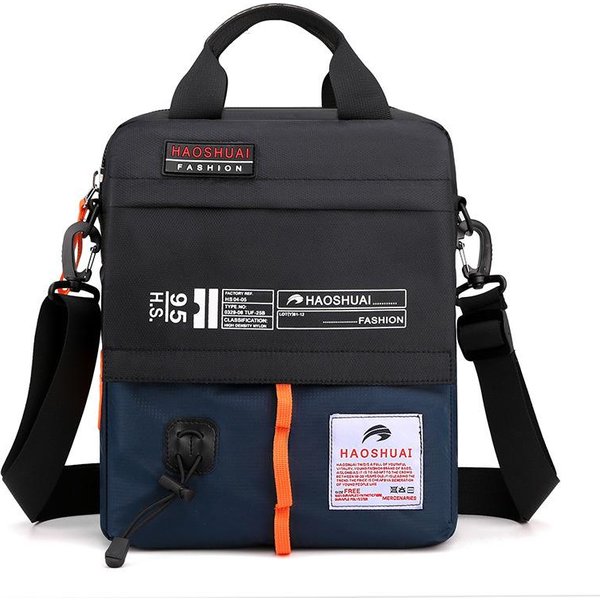 Nowa Marka MęSka Torba Na Ramię Wysokiej JakośCi ChłOpięCa Torba Crossbody Lekka MęSka Torba Listonoszka Nylonowa MęSka Torba Biznesowa MożE PomieśCić A4 Niebieski-image