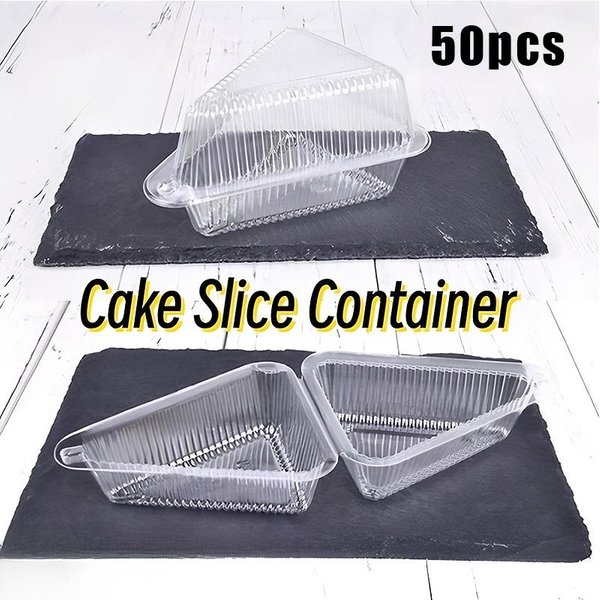 50/100/150 Piezas Contenedor Para Rebanada De Pastel Caja Triangular Para Pastel Caja Con Tapa Para Rebanada De Pastel De 8 Pulgadas 6 Pulgadas Postre SáNdwich Caja Para Llevar Gray-image