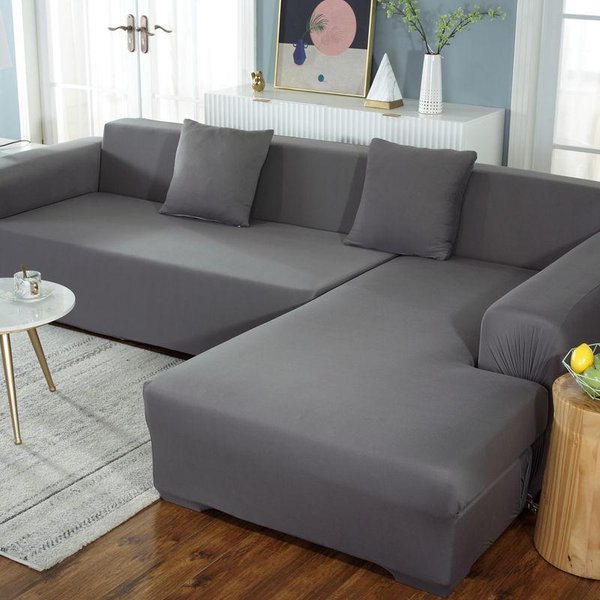 Jednokolorowe Pokrowce Na Sofę Do Salonu Elastyczna Narzuta Na Sofę Elastyczna Narzuta Na Sofę L KształT Sofa Potrzebujesz Kupić 2 Szt. Narzuty 1Seat 90-140Cm-image