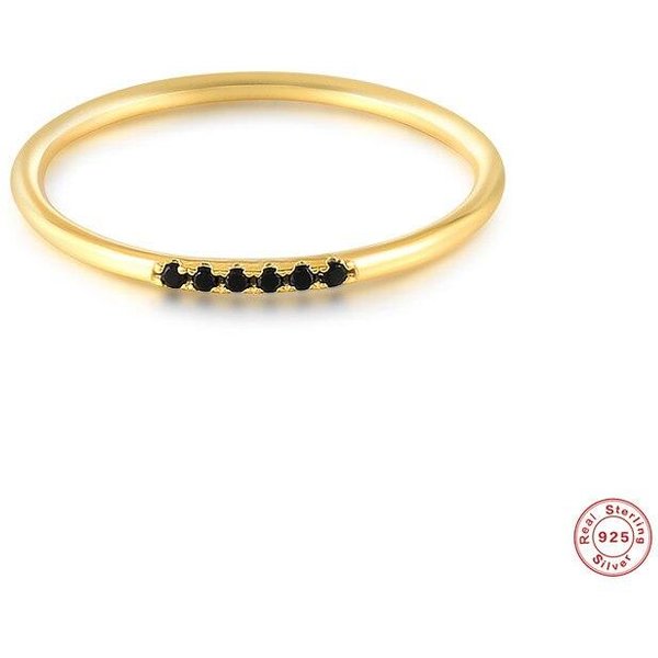 Anillo De Compromiso De Lujo Con Diamante Negro De Plata De Ley S925 Anillos De Pareja Juego De Anillos De Boda 8 Oro-image