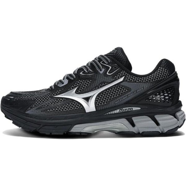 Zapatillas Funcionales Para Exterior Mizuno Halo Mix Tejido Antideslizante Resistente Al Desgaste Transpirable AbsorcióN De Impactos Zapatillas De Running De CañA Baja Zapatilla Unisex D1GH240801 39 Black-image