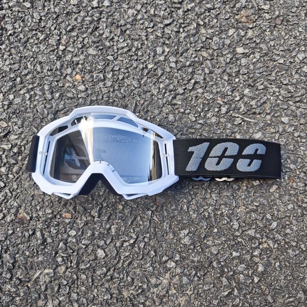 Gogle Motocyklowe, Kolorowe Gogle Do Kasku Crossowego, Okulary JeźDzieckie ChroniąCe Przed Wiatrem I Piaskiem, Gogle Narciarskie White-Framed Transparent-image