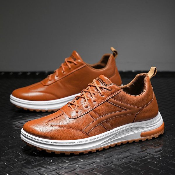 OtoñO E Invierno Nuevos Zapatos De Hombre Tendencia De Moda Zapatos Casuales Estudiantes CóModos Zapatos Deportivos Para Hombres 44 Brown-image