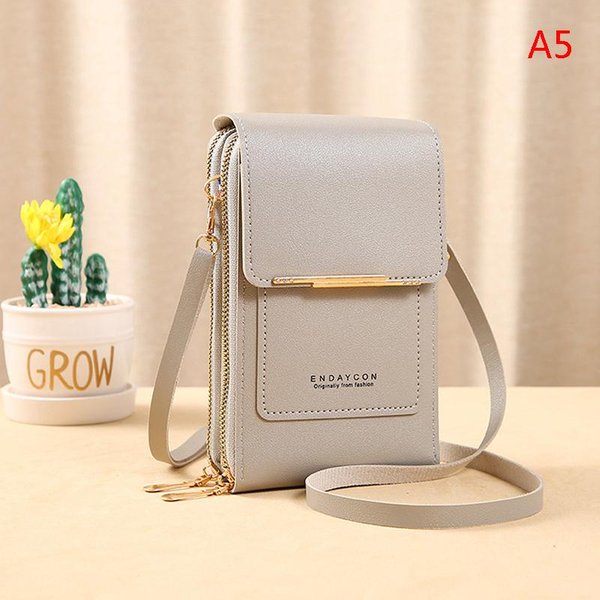 Torebki Damskie Portfele Z MięKkiej SkóRy Ekran Dotykowy Torebka Na Telefon KomóRkowy Crossbody-image