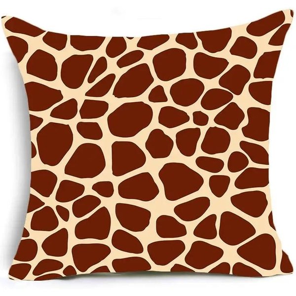 Funda De CojíN 45X45Cm DecoracióN Del Hogar Estampado Animal Leopardo Tigre Cebra Vacuno Funda De CojíN Para Sala De Estar Sofá Funda De Almohada 45X45Cm-image
