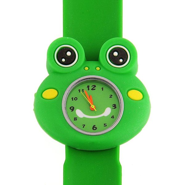 Silicona 3D Para NiñAs Reloj NiñOs Bebé Relojes De Pulsera Relojes De Cuarzo Relojes De Pulsera NiñOs Frog Verde-image