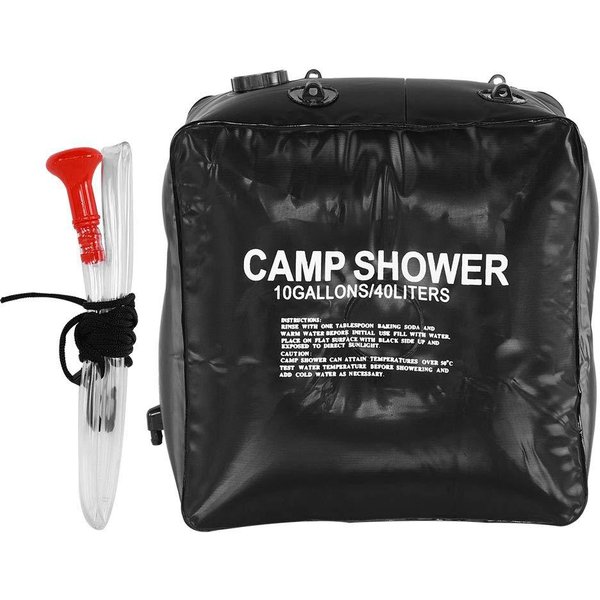 Bolsa De Ducha Solar Para Camping De 40L, Bolsa De Agua Para Exteriores Con Cuerda De Agua Negro-image