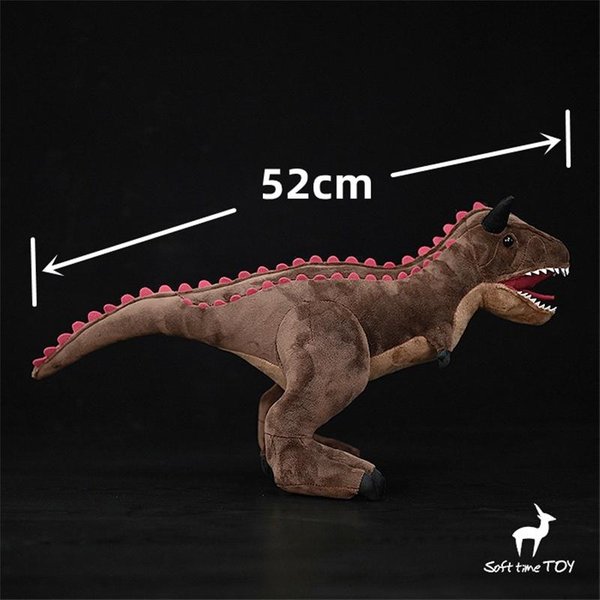 Carnotaurus Alta Fidelidad T-Rex Lindo Peluche Dinosaurio Peluches Animales Realistas SimulacióN MuñEco Relleno Juguete Kawai Regalos NiñOs-image