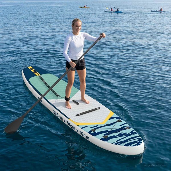 Deska SUP Apex 2 W 1 Z Siedziskiem 335 X 76 X 15 Cm Niebieska-image