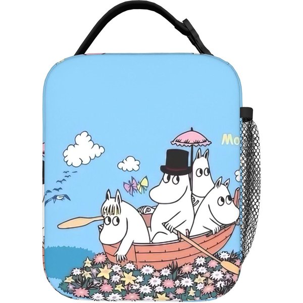 Moomins Bolsas De Almuerzo Aisladas Con Hojas CaíDas Bolsa TéRmica Reutilizable, Contenedor De Comida Fiambrera De Alta Capacidad Bolsa Tote Bento One Size-image