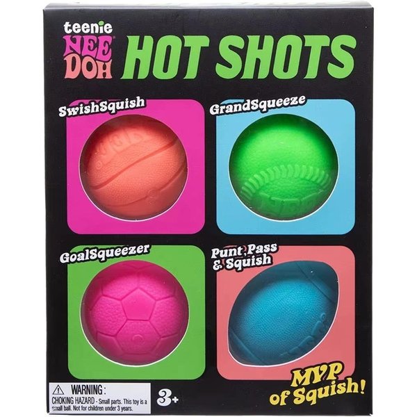 GorąCy Schylling Needoh Hot Shots Teenie PiłEczka Antystresowa Zabawka Fidget Box Niespodzianki Antystresowa Sensoryczna ŚCiskana Zabawka Imprezowa Prezenty Black-image