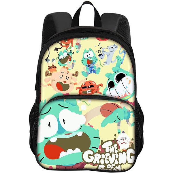 El IncreíBle Mundo De Gumball Mochila Redonda Frontal Mochila Dibujos Animados Anime Impreso Estudiante NiñOs Y NiñAs Mochila Nueva-image