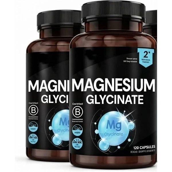 Glicinato De Magnesio De Alta Potencia 120 CáPsulas Veganas 2PACK-image