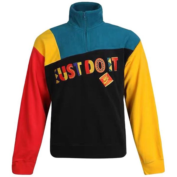Sudaderas Nike Para Hombre Multicolor Cuello Alto Moderado Regular L Yellow-image