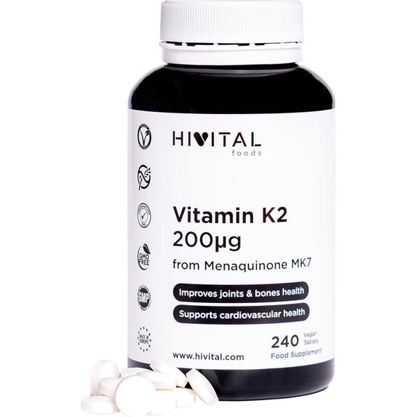 Vitamina K2 MK7 200 Mcg | 240 Comprimidos Veganos-image