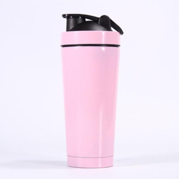 Kubek Szejker Ze Stali Nierdzewnej Kubek Fitness Kubek Do Koktajli Kubek PrzenośNy Kubek Na BiałKo 500Ml-image