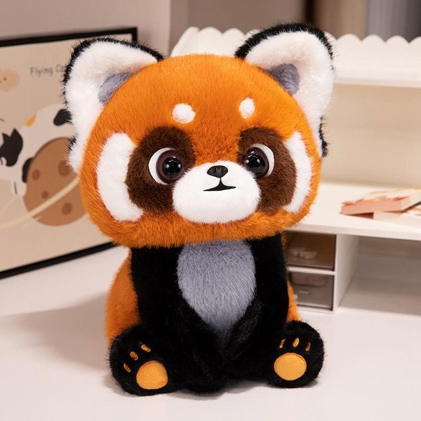 35/45Cm SiedząCa KreskóWkowa Lalka Koala Szop Pracz Panda Czerwona Pluszowa Zabawka Wypchana Kawaii Zwierzę Zoo Pluszak Prezent Urodzinowy 35Cm-image
