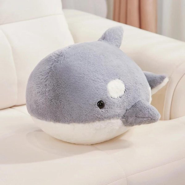 35/45Cm Kawaii Pluszowa Zabawka Orka ZabóJcza Wypchane Zwierzę Pluszowa Lalka Rekin Poduszka Do Spania Pluszowy Prezent ŚWiąTeczny 35Cm Kolor Szary-image