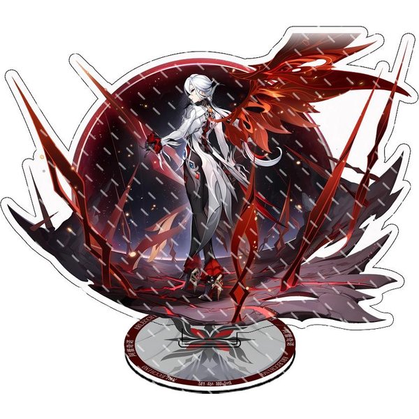 Figurka Anime Genshin Impact Furina Arlecchino Xiao Yae Miko Yelan Akrylowy Stojak Model PłYtka Dekoracja Biurka StojąCy Znak Prezent Dla FanóW W144688Ww-15Cm-image