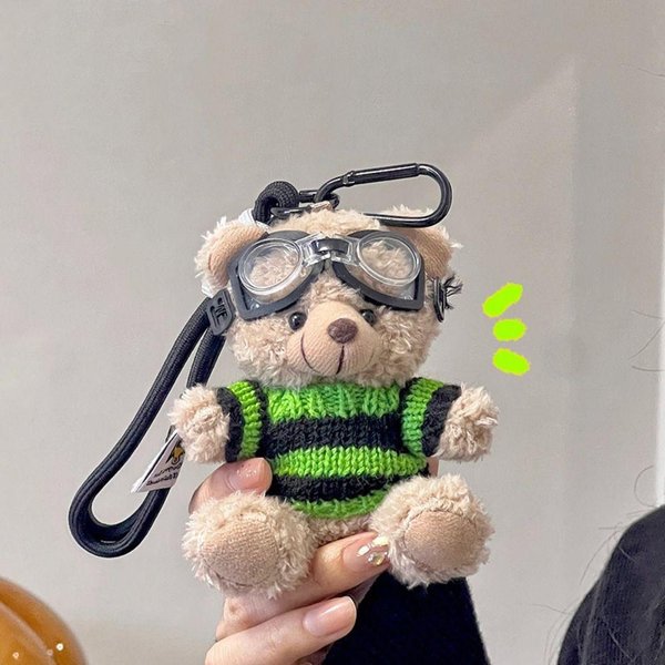 Kreatywny Breloczek Do Kluczy NiedźWiedź Pilot Breloczek Do Kluczy Zawieszka Do Torebki Breloczek Pluszowe ZwierząTko Ozdoby Do Torebki Gray-image