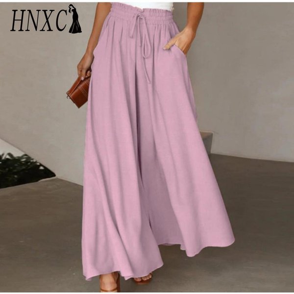 Pantalones Capri Casuales De Moda Para Mujer Hnxc Con Estampado De Color SóLido XXL Gray-image