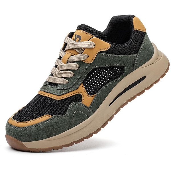 Zapatos De Seguridad Para Hombre Puntera De Acero Zapatos De Trabajo Anti-Aplastamiento Anti-PerforacióN Transpirables Zapatos Indestructibles Botas Protectoras Zapatos Industriales 36 Verde-image