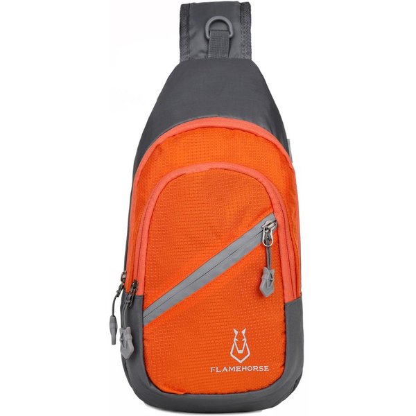 Torba Typu Crossbody Sling, Ultralekka, Wodoodporna, Nylonowa, Na Klatkę Piersiową, Z Otworem Na SłUchawki-image