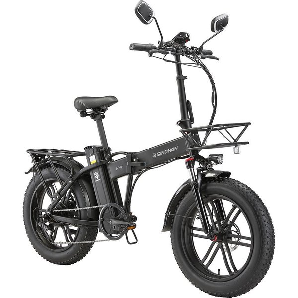 Bicicleta EléCtrica Plegable Sinohon A20 Con BateríA De 48V 22AH Negro-image