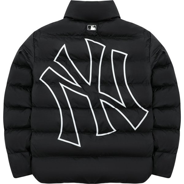 MLB New York Yankees Logo Nadruk DłUgi RęKaw Zamek BłYskawiczny Codzienna Kurtka Puchowa KróTka Unisex Kurtki Czarna 3ADJB0726-50BKS M Black-image