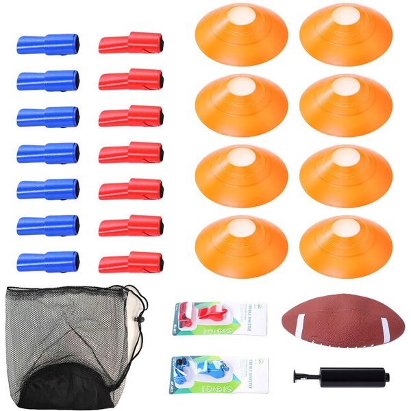 Set De Flag Football Para Grupo De 14 Personas CinturóN De Flag Football De PVC Duradero Separado Para Deportes Al Aire Libre Kit De Flag Football-image