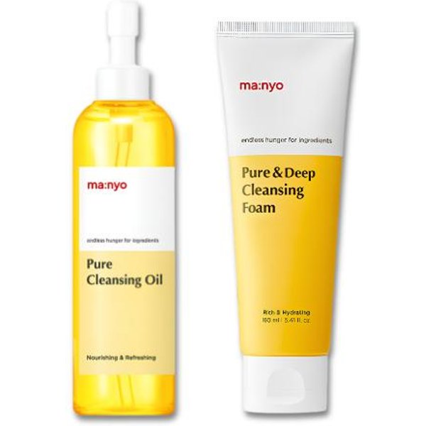 DúO De Limpieza Pura Manyo | Aceite Limpiador Puro 200Ml + Espuma Limpiadora Pura 160Ml - Set Coreano De Doble Limpieza-image