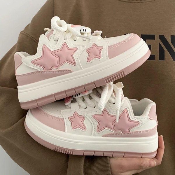 Zapatos Blancos De Suela Gruesa Para NiñOs Primavera Y OtoñO Nuevo Ins Trendy De Suela Gruesa VersáTil Transpirable Casual Zapatos De Tablero 36 Gray-image